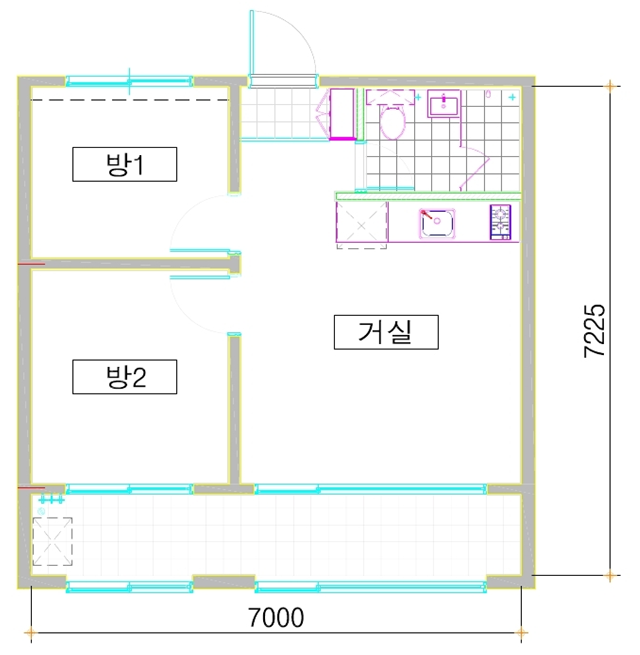 4인실 조감도